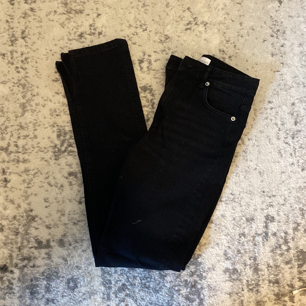 Black Zara Straight leg jeans - Picture 3 of 4
